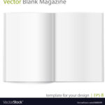 Blank Magazine On White Background Template Throughout Blank Magazine Spread Template