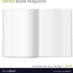 Blank Magazine On White Background Template Throughout Blank Magazine Spread Template