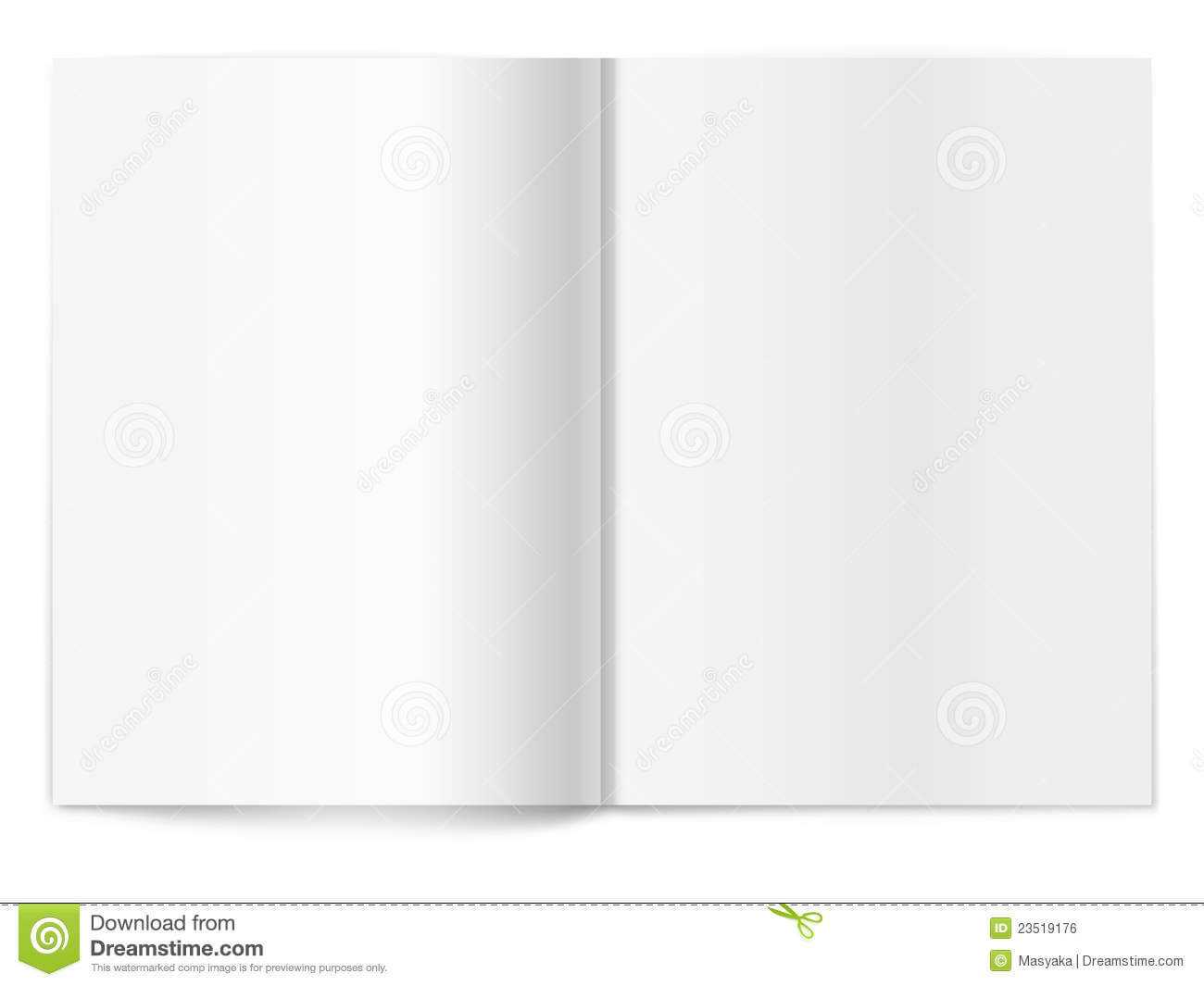 Blank Magazine Spread. Template For Design Stock Vector With Blank Magazine Spread Template