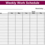 Blank Monthly Work Schedule Template Calendar Or Pdf Ree Within Blank Monthly Work Schedule Template