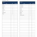 Blank Packing List Template Mara Yasamayolver Com Pertaining To Blank Packing List Template