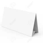 Blank Paper Tent Template, White Tent Card With Empty Space In.. In Blank Tent Card Template