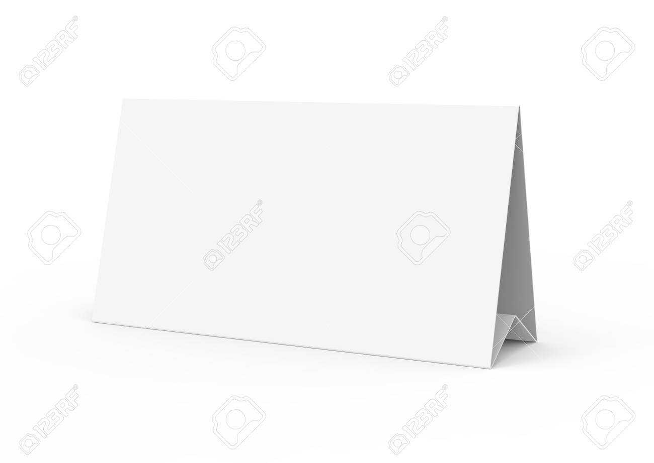 Blank Paper Tent Template, White Tent Card With Empty Space In.. Regarding Blank Tent Card Template