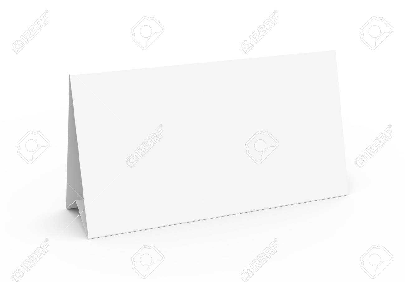 Blank Paper Tent Template, White Tent Card With Empty Space In.. Regarding Blank Tent Card Template