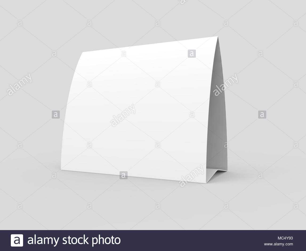 Blank Paper Tent Template, White Tent Card With Empty Space Inside Blank Tent Card Template