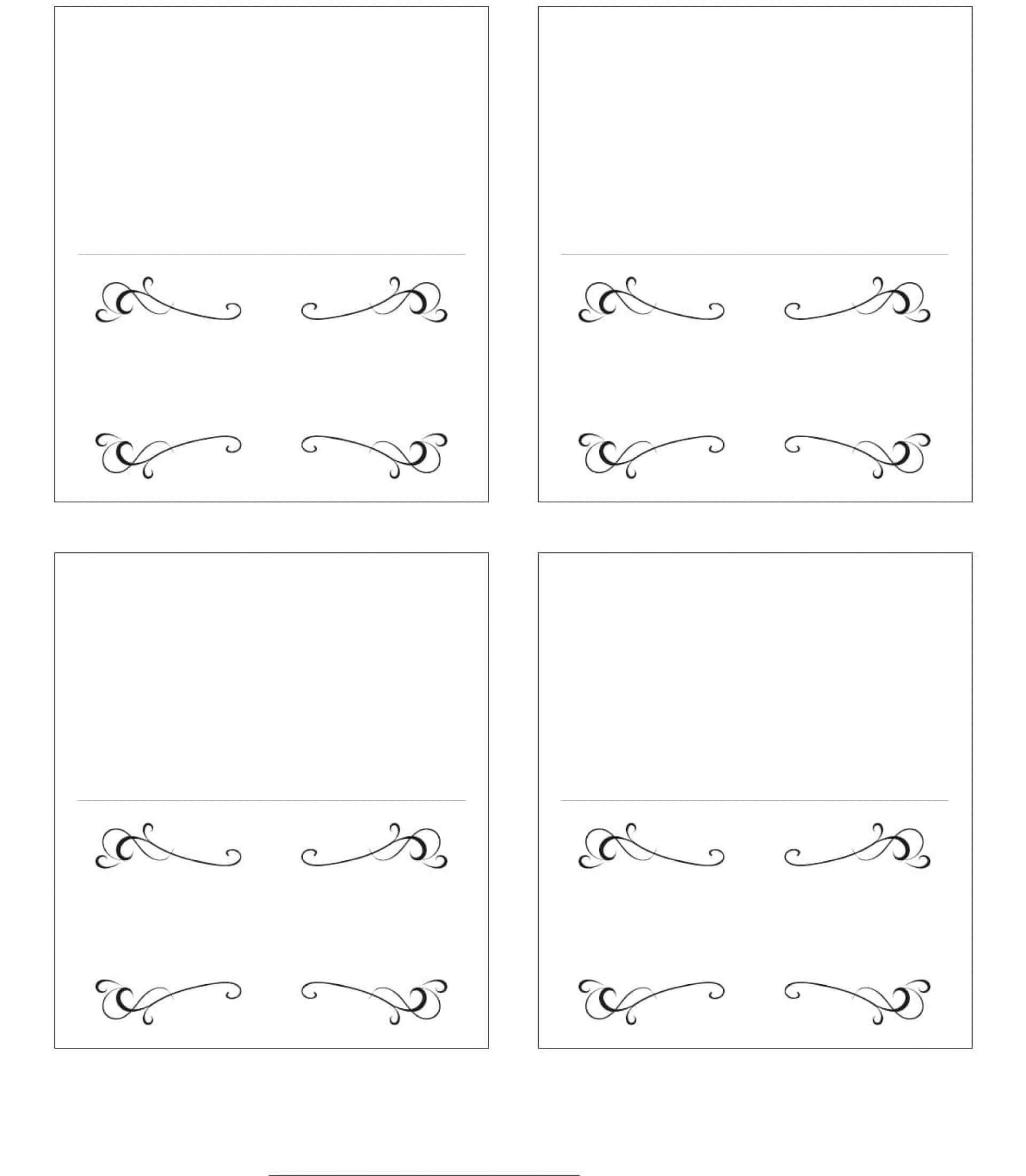 Blank Place Card Template For Microsoft Word With Regard To Microsoft Word Place Card Template