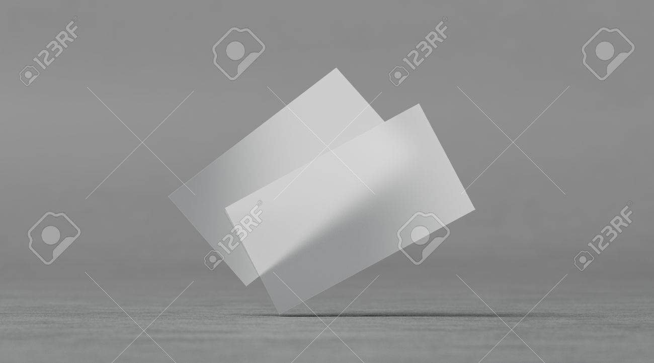 Blank Plastic Transparent Business Cards Mockups, 3D Rendering Pertaining To Transparent Business Cards Template