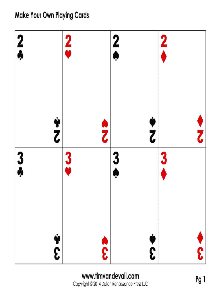 Blank Playing Card Template Pdf – Fill Online, Printable With Deck Of Cards Template