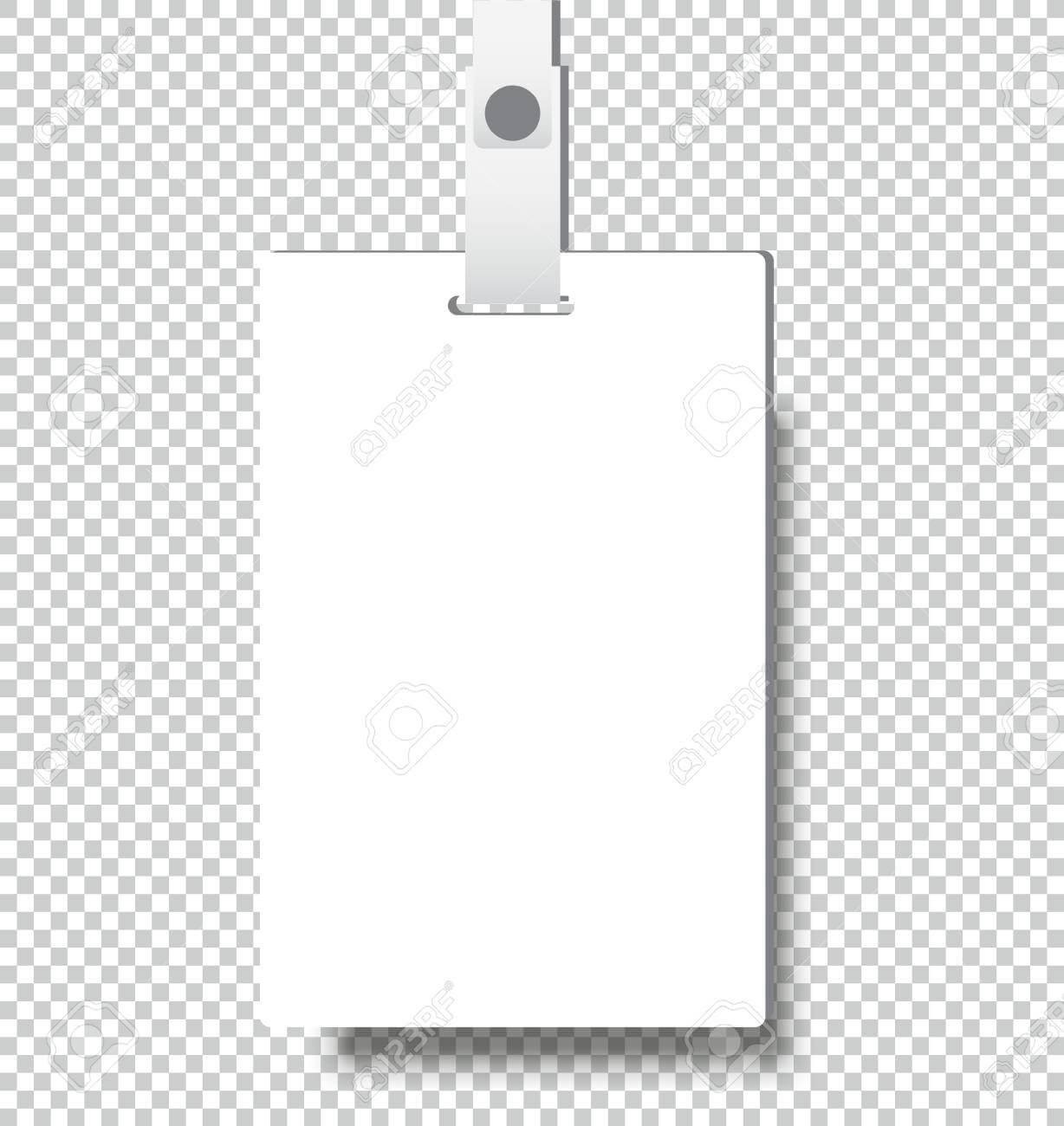 Blank Realistic Identity Card Badge With Ribbon Mockup Cover.. Regarding Blank Suitcase Template