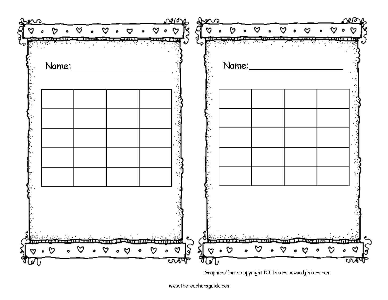 Blank Reward Chart Template – Hizir.kaptanband.co Inside Blank Reward Chart Template