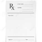 Blank Rx Prescription Form Isolated On White Background Pertaining To Blank Prescription Form Template