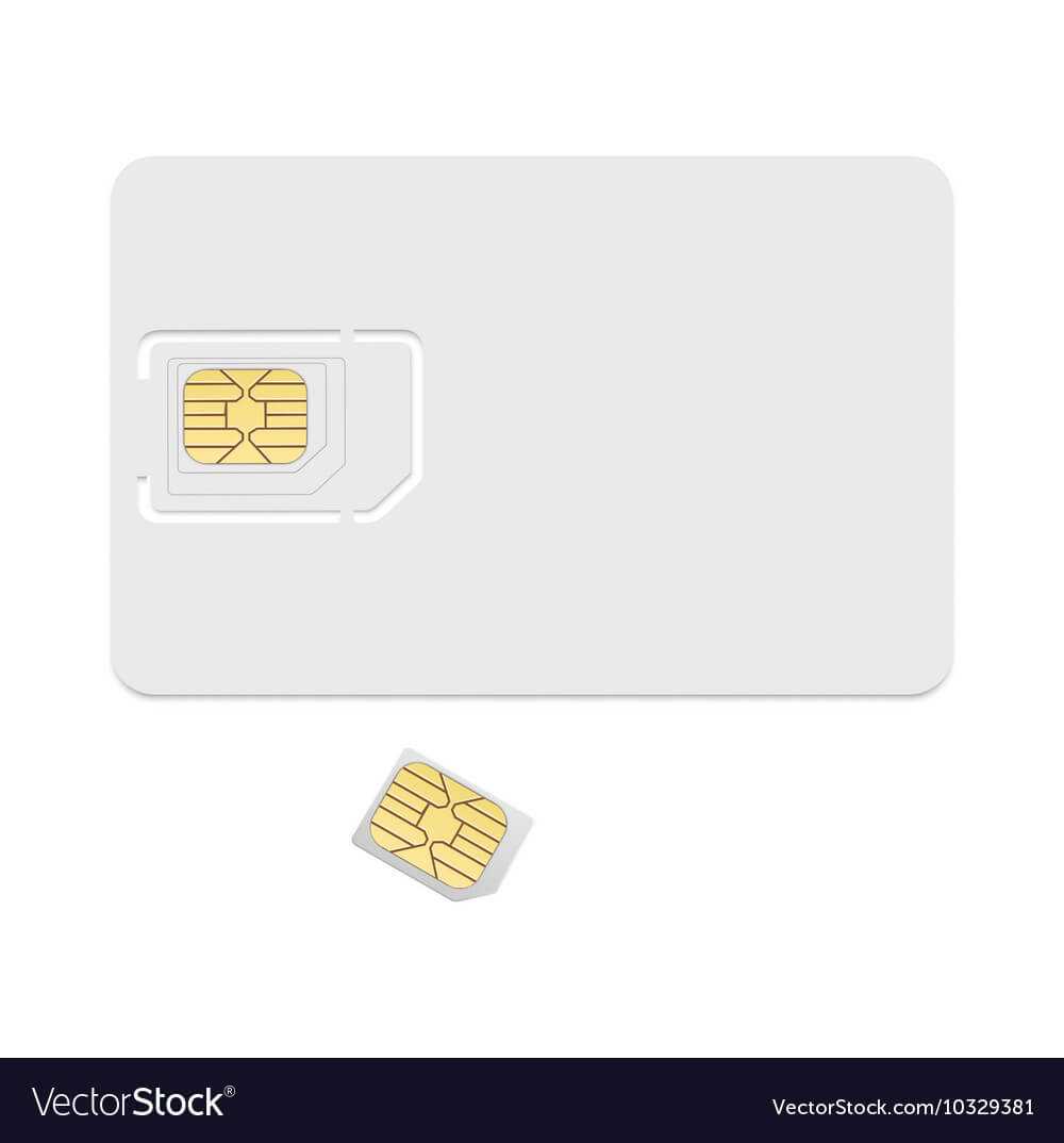 Blank Sim Card Template Realistic Icon With Regard To Sim Card Template Pdf