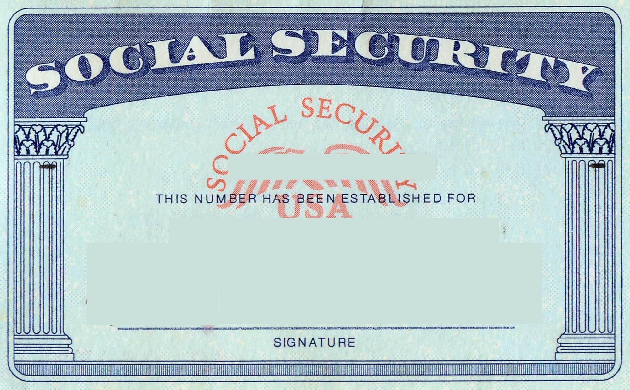 Blank Social Security Card Template | Social Security Card For Georgia Id Card Template