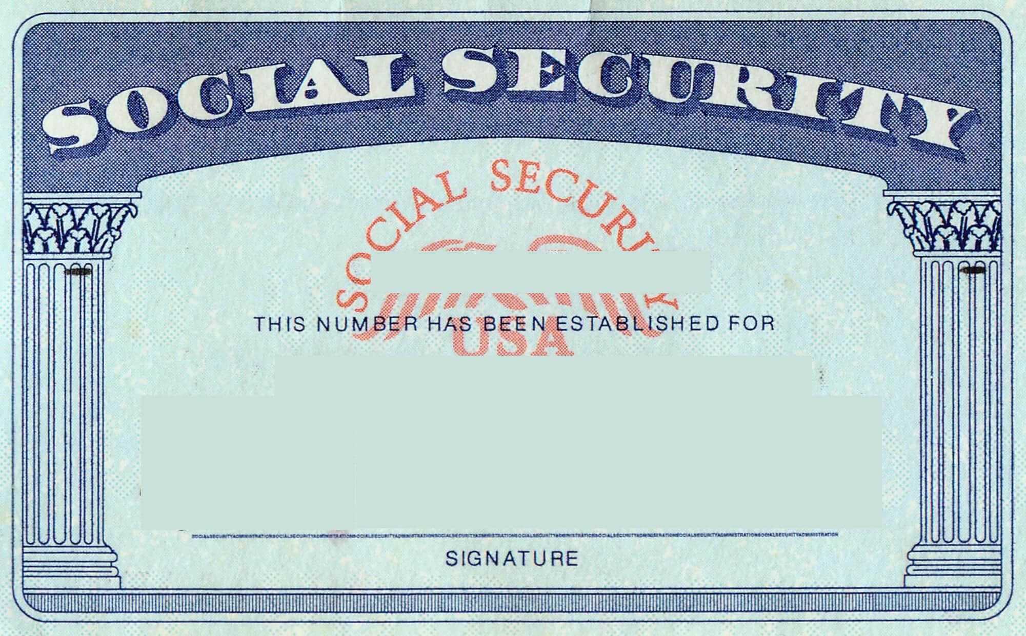 Blank Social Security Card Template | Social Security Card For Social Security Card Template Psd