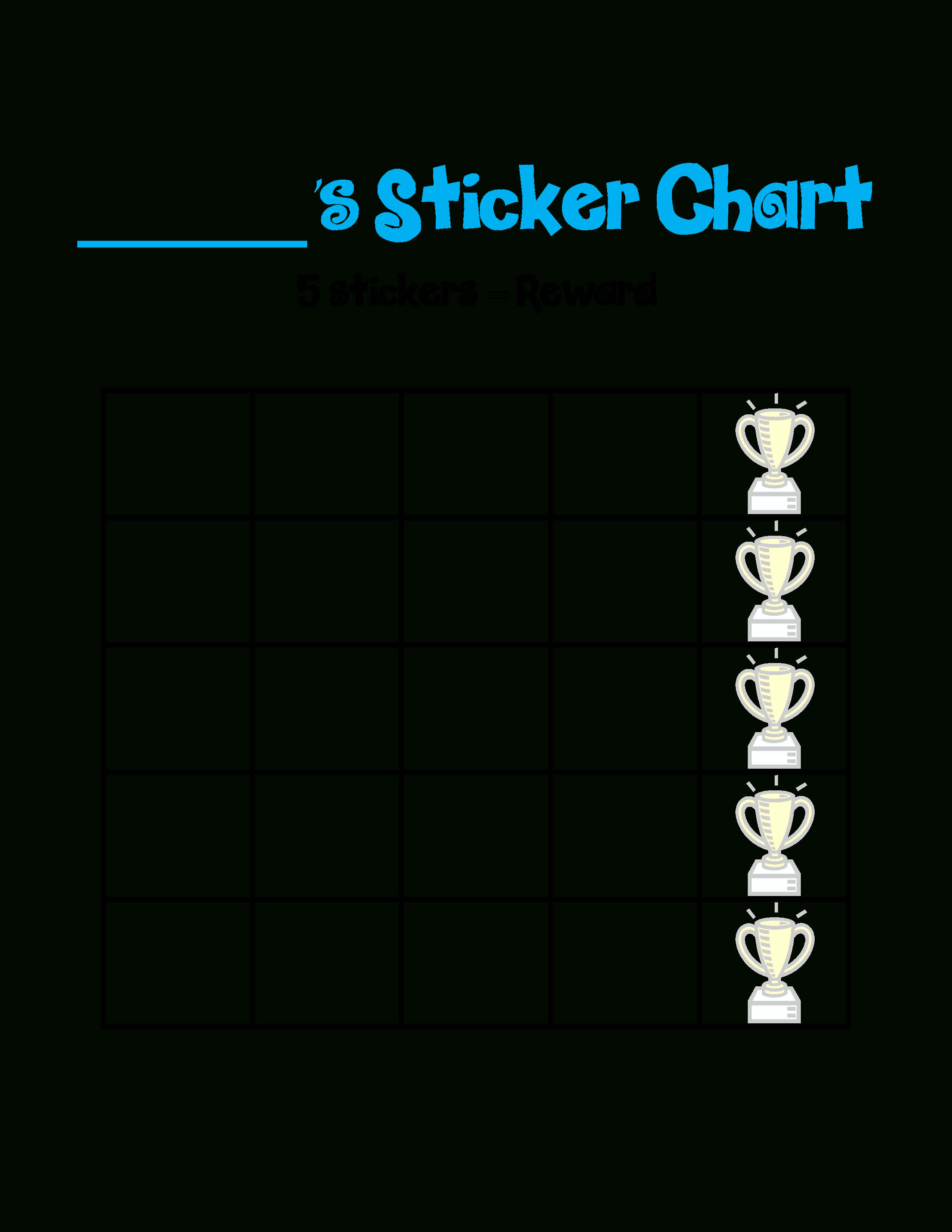 Blank Sticker Chart | Templates At Allbusinesstemplates For Blank Reward Chart Template