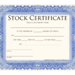 Blank Stock Certificate Template | Printable Stock Pertaining To Blank Share Certificate Template Free