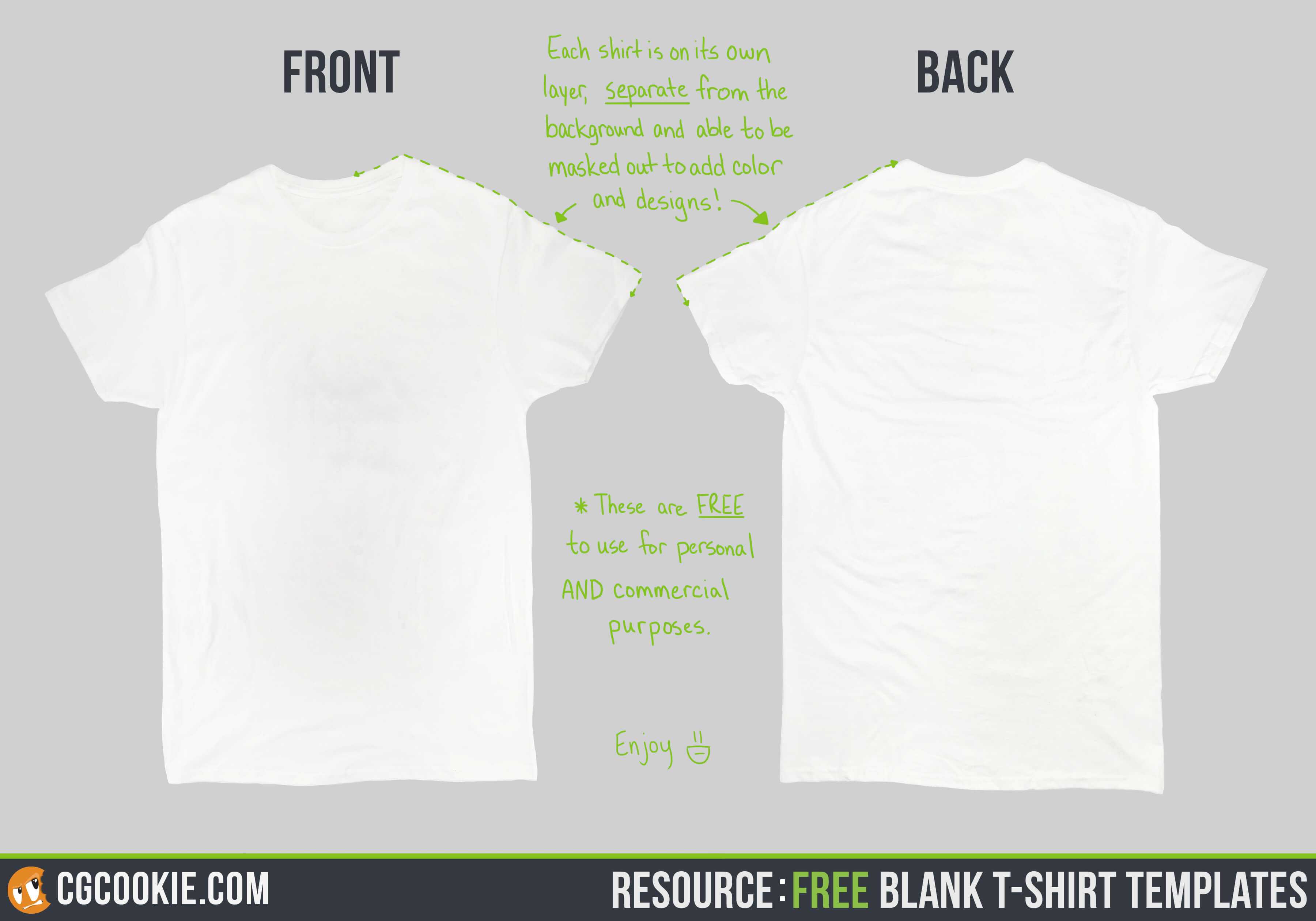 Blank T Shirt – Cg Cookie Intended For Blank T Shirt Design Template Psd