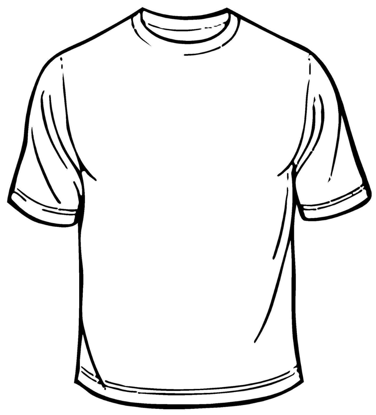 Blank T Shirt Coloring Sheet Printable | T Shirt Coloring Page With Regard To Printable Blank Tshirt Template