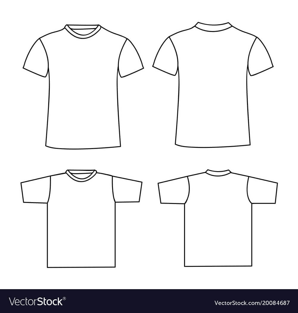 Blank T Shirt Template Front And Back Inside Blank Tee Shirt Template