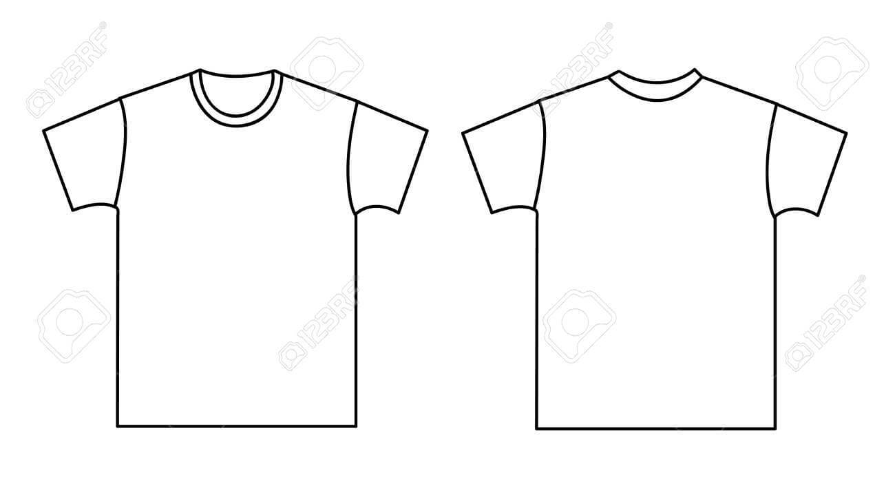 Blank T Shirt Template. Front And Back Pertaining To Blank Tee Shirt Template