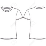 Blank T Shirt Template Front And Back Royalty Free Cliparts Throughout Blank T Shirt Outline Template
