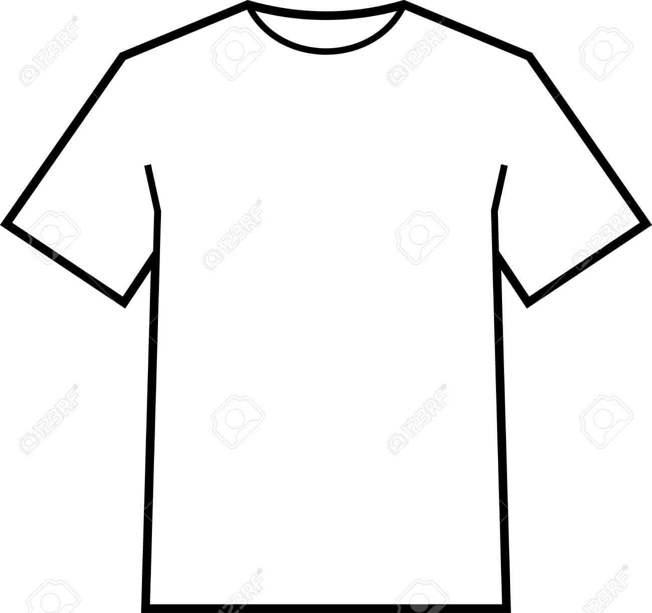 Blank T Shirt Template Vector In Blank Tee Shirt Template