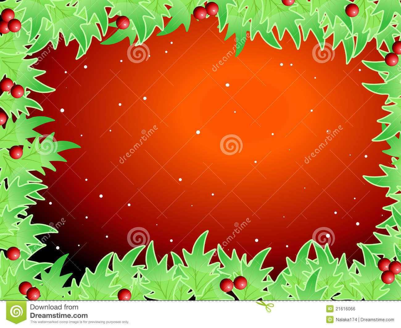 Blank Template For Christmas Greetings Card Royalty Free Throughout Blank Christmas Card Templates Free