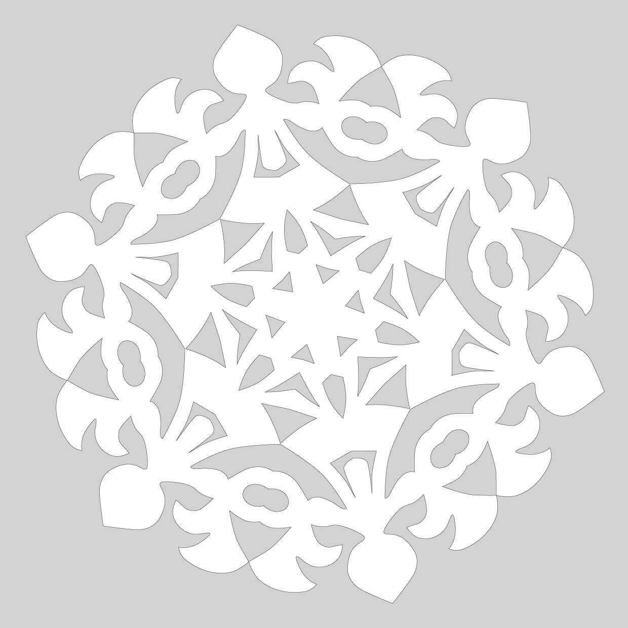 Blank Template To Draw A Pattern For Paper Snowflake | Free With Blank Snowflake Template