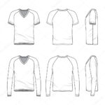 Blank V Neck T Shirt And Tee. — Stock Vector © Aunaauna2012 For Blank V Neck T Shirt Template