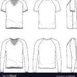 Blank V Neck T Shirt And Tee Vector Image Inside Blank V Neck T Shirt Template