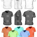 Blank V Neck T Shirt Design Template Stock Vector Image Regarding Blank V Neck T Shirt Template