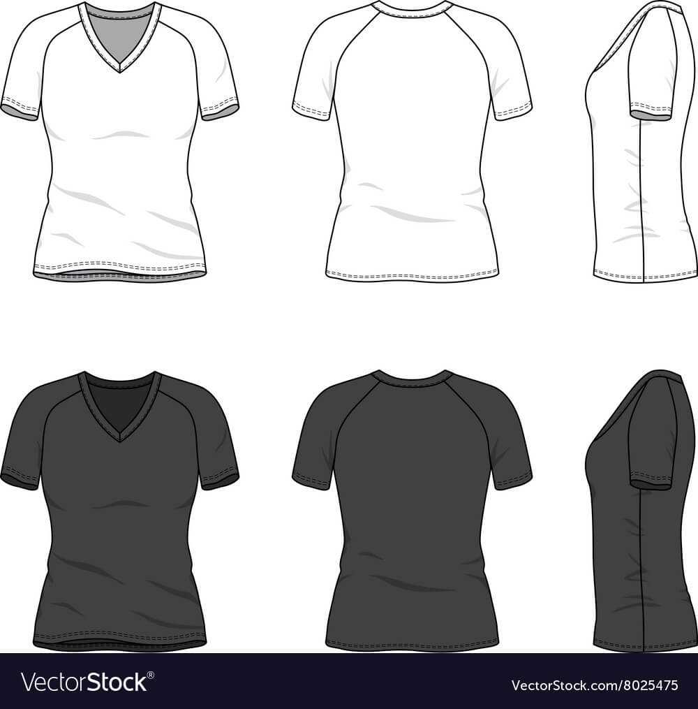 Blank V-Neck T-Shirt inside Blank V Neck T Shirt Template