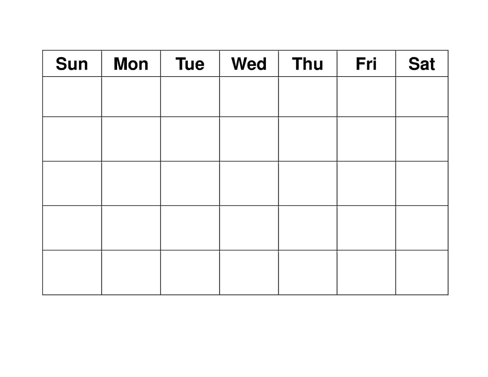 Blank Weekly Calendars Printable | Calendar Template In Blank Activity Calendar Template