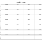 Blank Weekly Menu Planner Template | Menu Planning In 2019 Within Blank Meal Plan Template