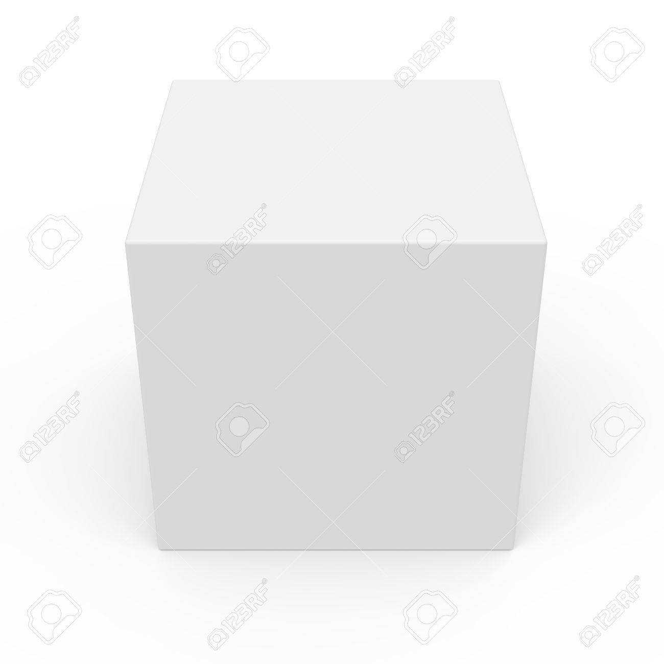 Blank White Box Packaging Template, 3D Rendering Isolated White.. In Blank Packaging Templates