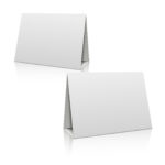 Blank White Paper Stand Table Holder Card. 3D Vector Design Throughout Card Stand Template