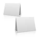 Blank White Paper Stand Table Holder Card. 3D Vector Design Throughout Card Stand Template