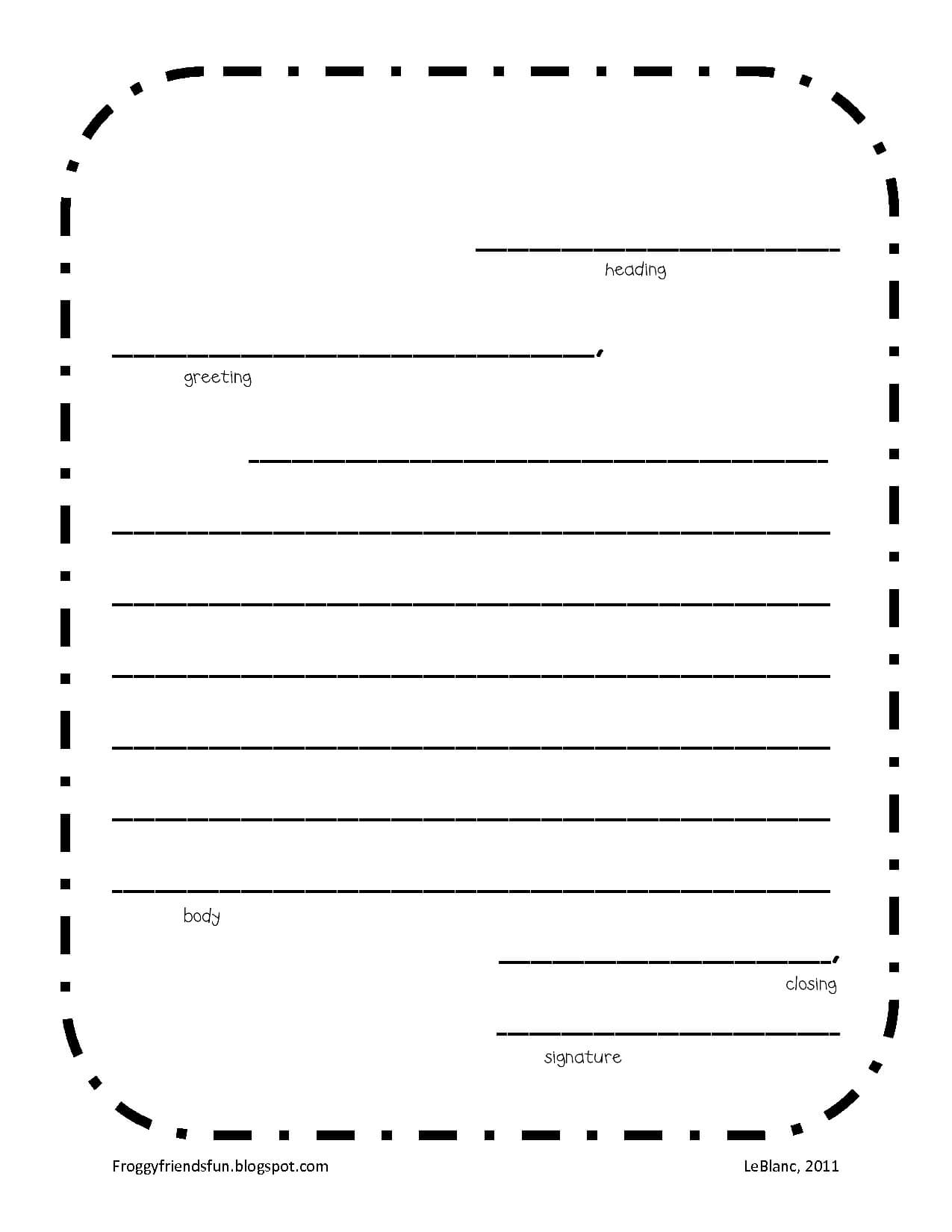 Blank Writing Template. Best Photos Of Blank Handwriting Throughout Blank Letter Writing Template For Kids