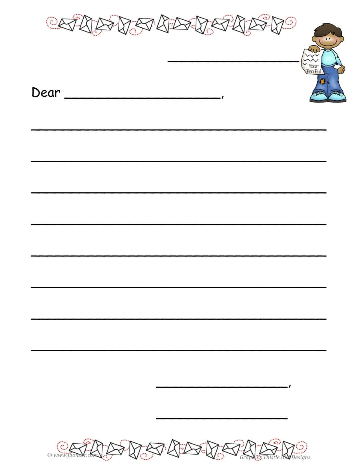 Blank+Friendly+Letter+Template | Letter Writing | Letter Regarding Blank Letter Writing Template For Kids