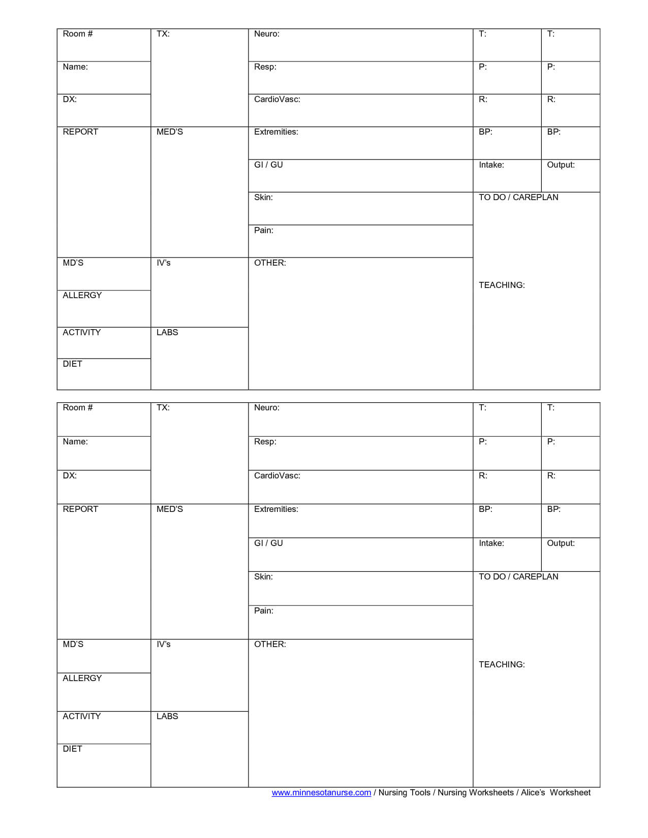 Blank+Nursing+Report+Sheets+For+Newborns | Nursing Patient In Nursing Assistant Report Sheet Templates