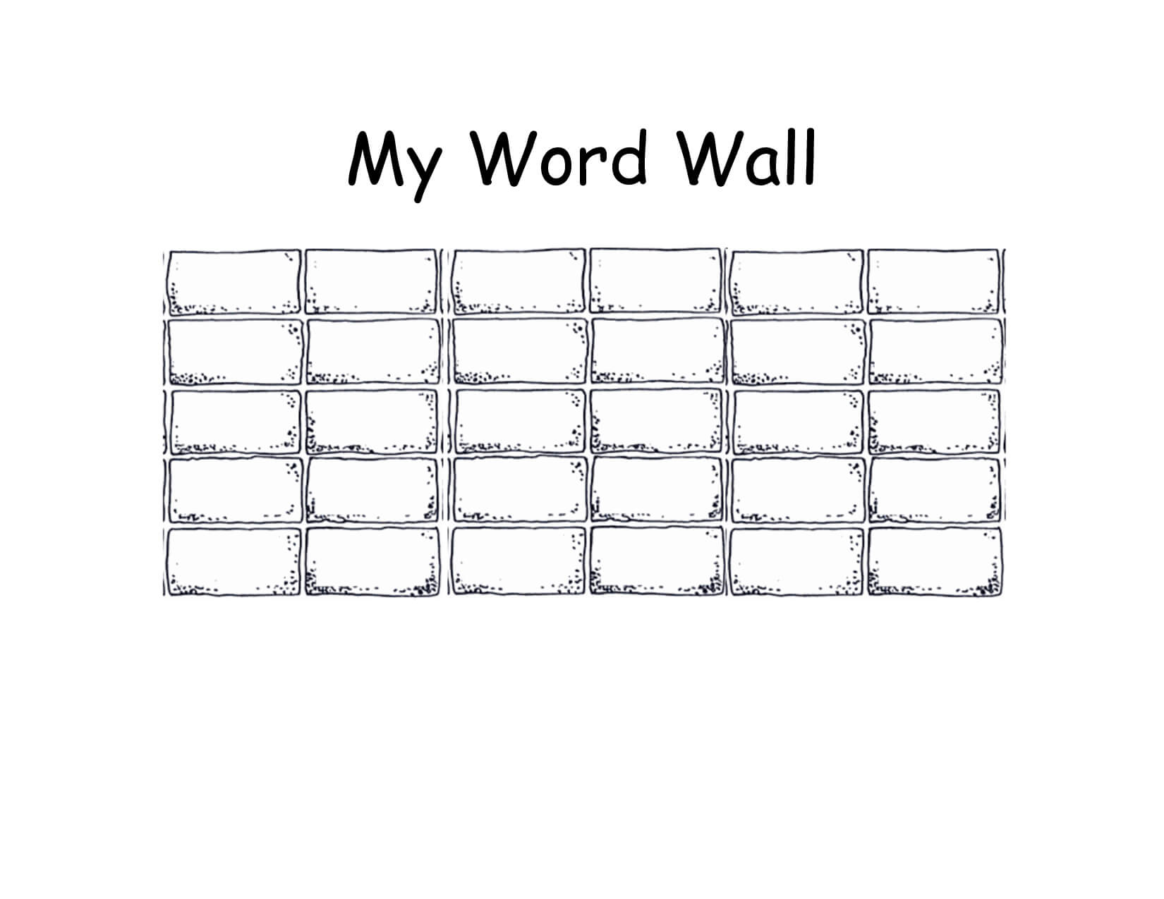 Blank+Printable+Word+Wall+Templates | Descriptive Words For Blank Word Wall Template Free