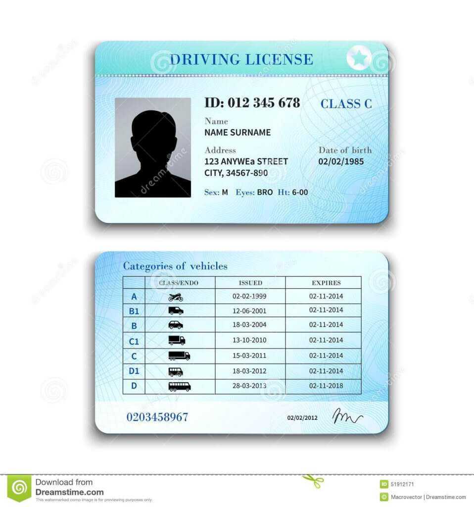 Blankrivers License Template 42388 Images Of South Intended For Blank Drivers License Template