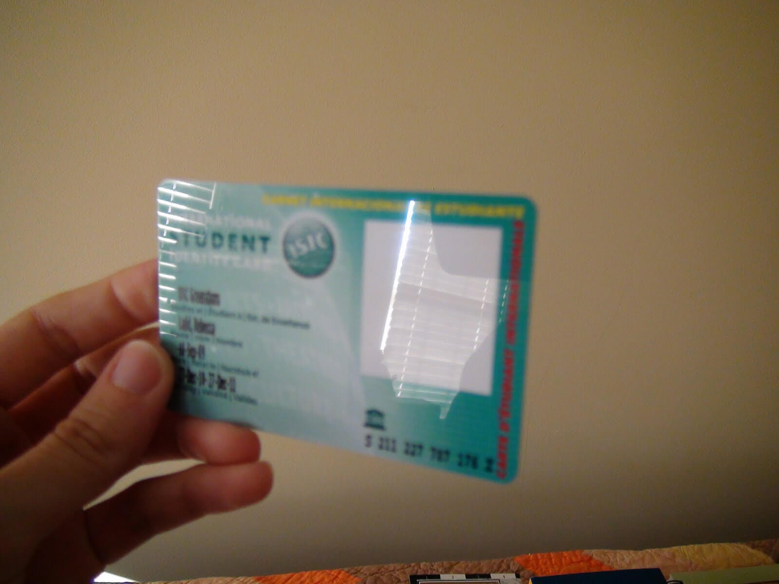 Blog*abroad: International Cellphone! Inside Isic Card Template