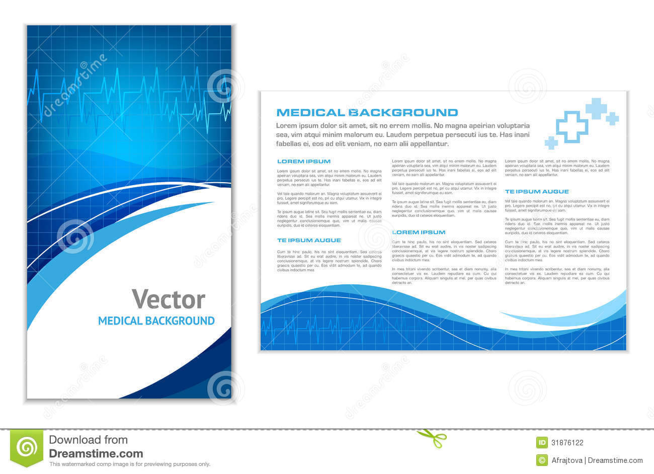 Blue Abstract Medical Background Stock Vector – Illustration With Regard To Healthcare Brochure Templates Free Download