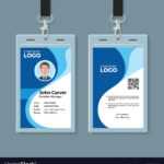 Blue Curve Wave Id Card Design Template Inside Template For Id Card Free Download