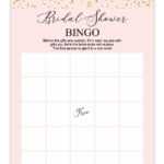 Blush And Confetti Bridal Shower Bingo – Chicfetti For Blank Bridal Shower Bingo Template