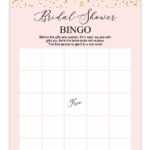 Blush And Confetti Bridal Shower Bingo – Chicfetti For Blank Bridal Shower Bingo Template