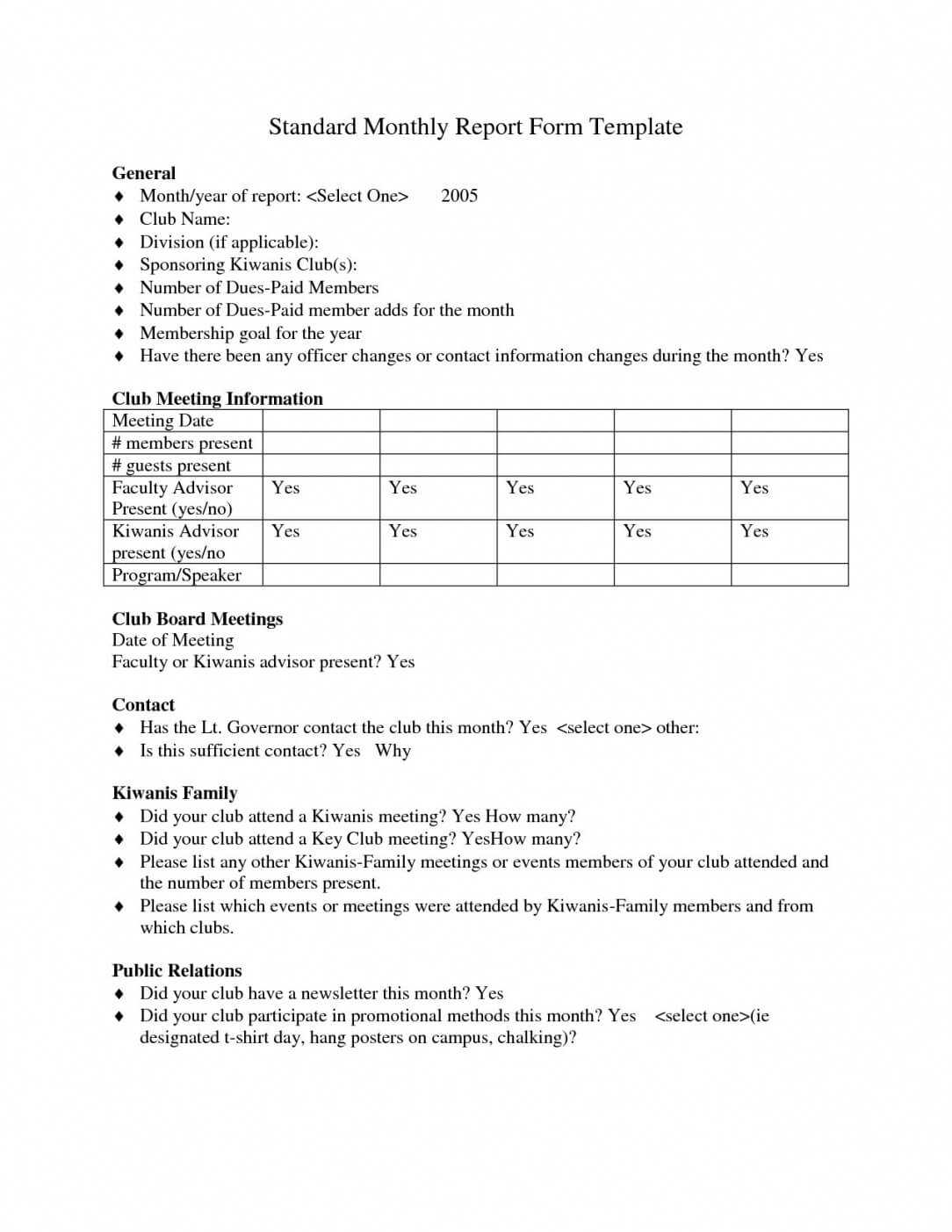 Board Report Format Word Template Powerpoint Uk Example Pertaining To Monthly Board Report Template