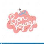 Bon Voyage, Have Nice Trip Banner Template Vector In Bon Voyage Card Template