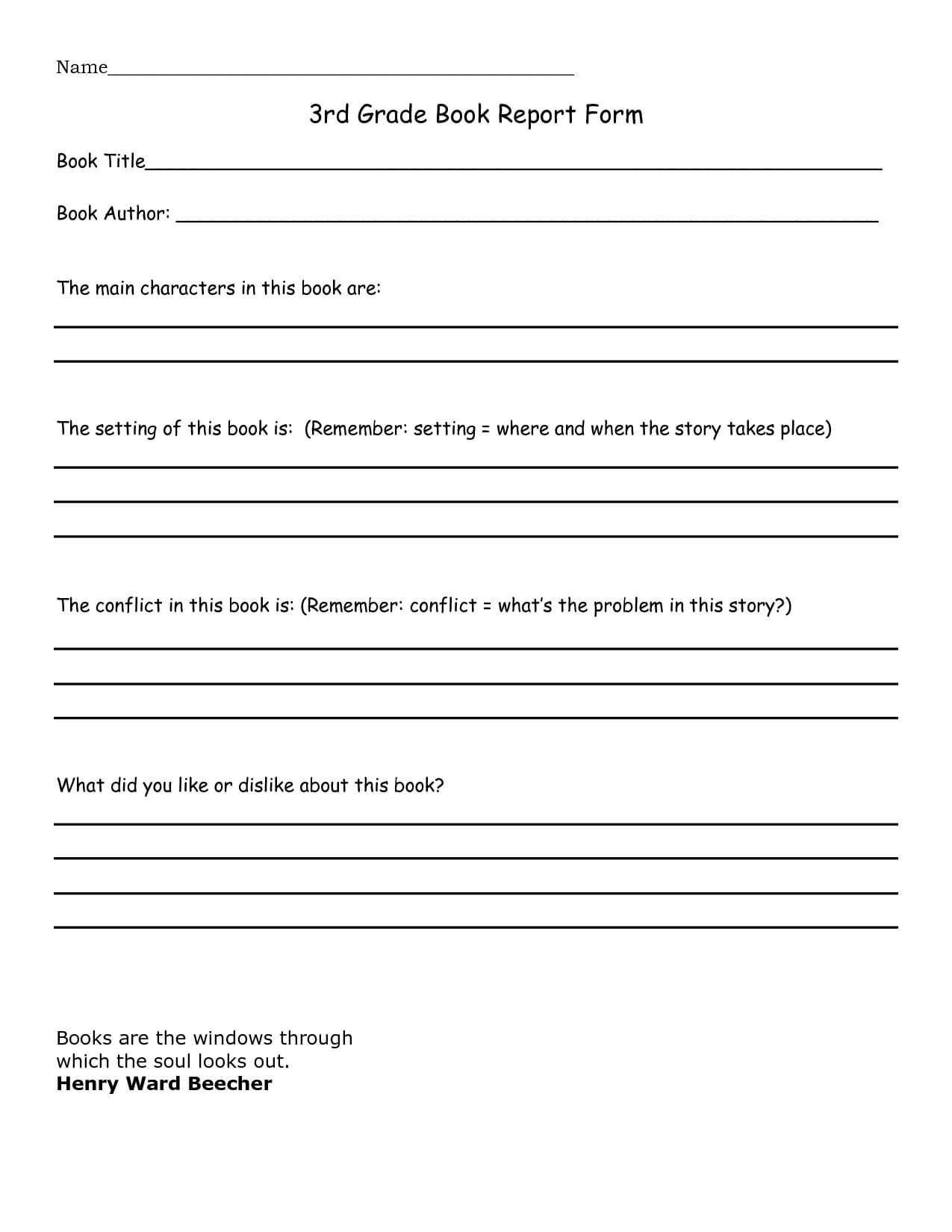 Book Report 3Rd Grade Template – Google Search | Home Intended For Science Report Template Ks2